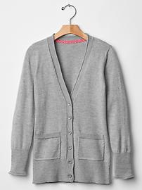 grey cardigan